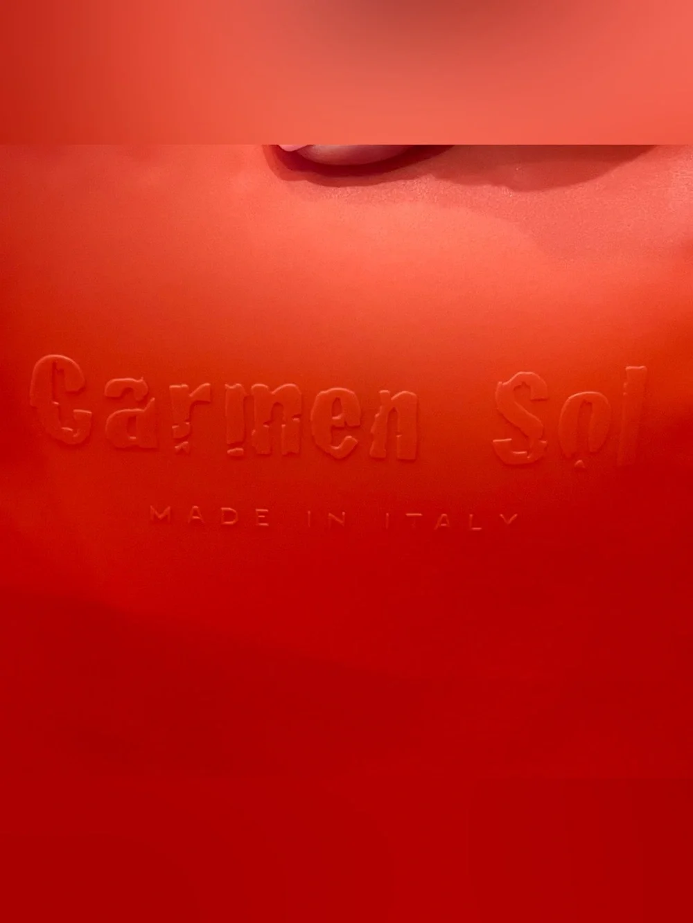 Carmen Sol Italy Studded Jelly Tote Bag Neon Orange Las Vegas Mid Size